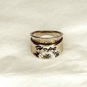 925 Sterling Silver Women's HOPE Ring Size 7 (1a2)